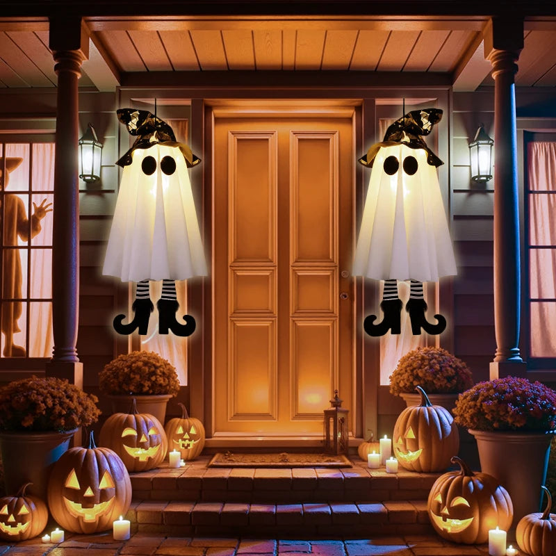 Light-Up Witch & Ghost Figures – Halloween Decor