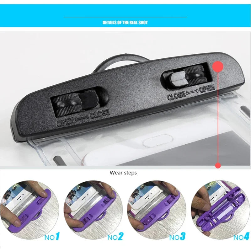 Waterproof Phone Pouch – Touchscreen Friendly, Glow Edge