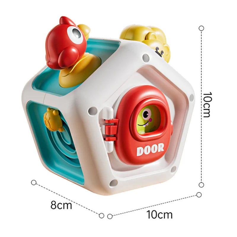 Montessori Busy Board Cube – Sensory Learning Toy for Toddlers