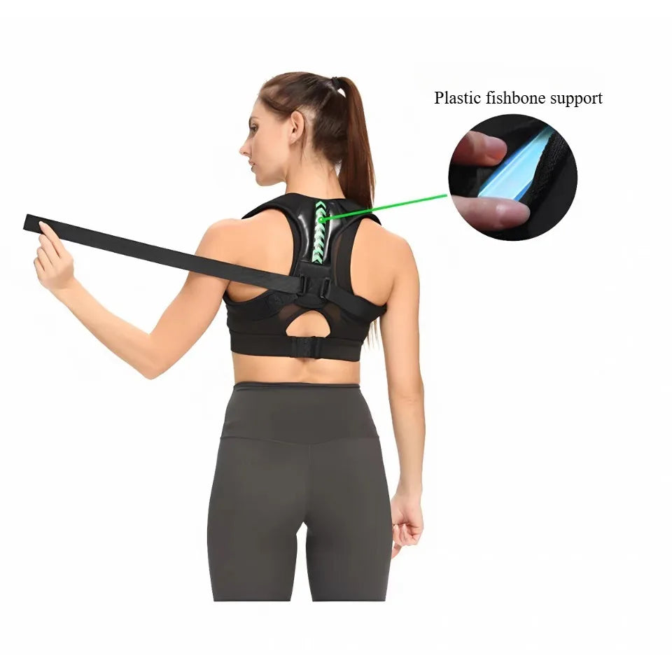 Adjustable Posture Corrector – Upper Back & Shoulder Support