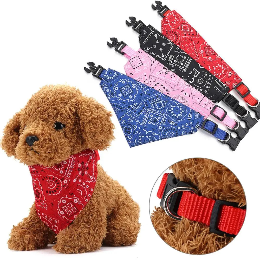 Adjustable Pet Bandana – Washable Scarf for Dogs & Cats