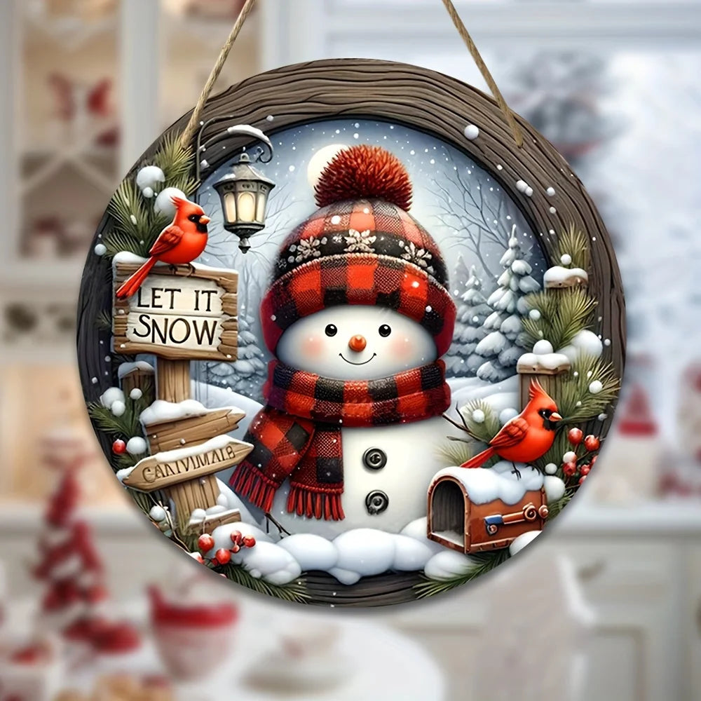 Christmas Wreath Centerpiece – 7.9" Acrylic Decor