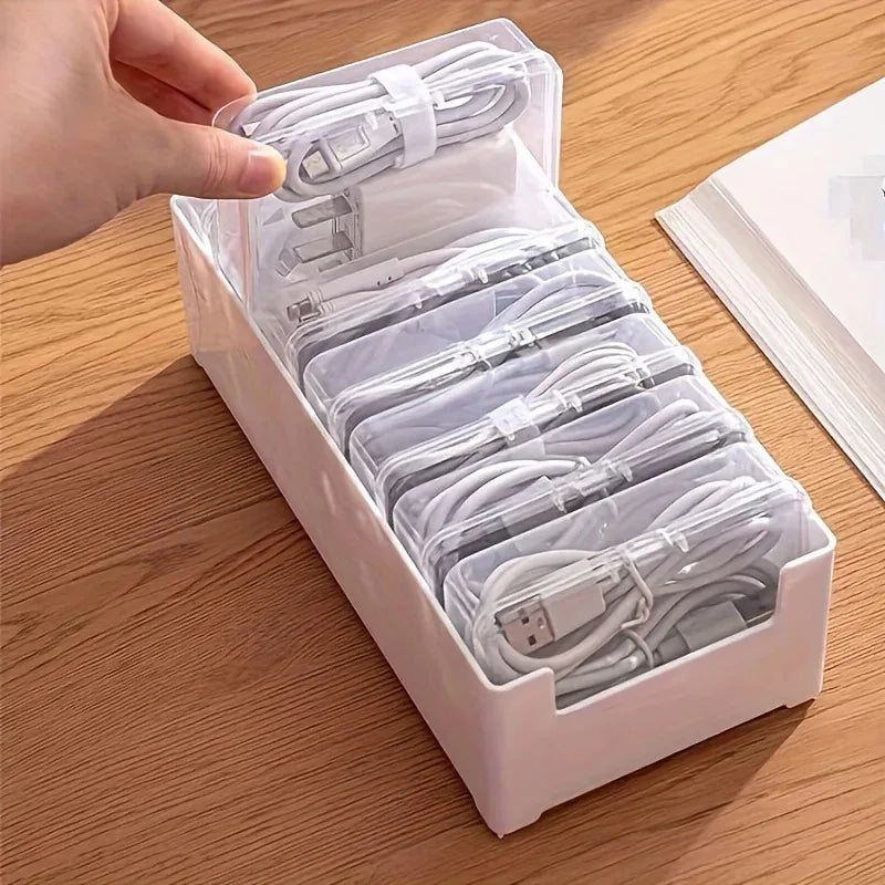 Cable Storage Organizer Box – 7 Compartments