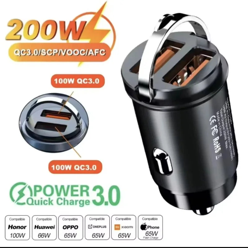 Mini Fast Car Charger – USB & USB-C