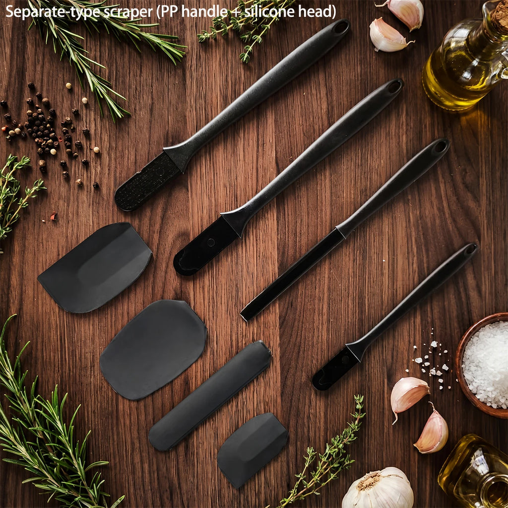6-Piece Silicone Baking Utensil Set – Spatulas, Scraper & Brush