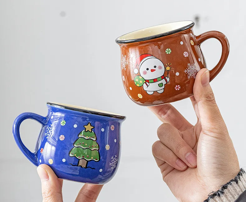 Ceramic Christmas Mug – Cute Santa Style