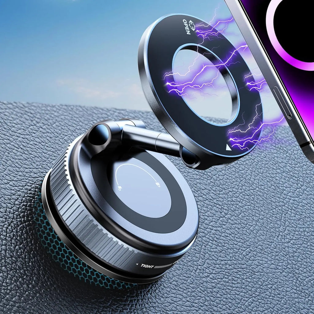 Magnetic Vacuum Suction Phone Holder – MagSafe-Compatible
