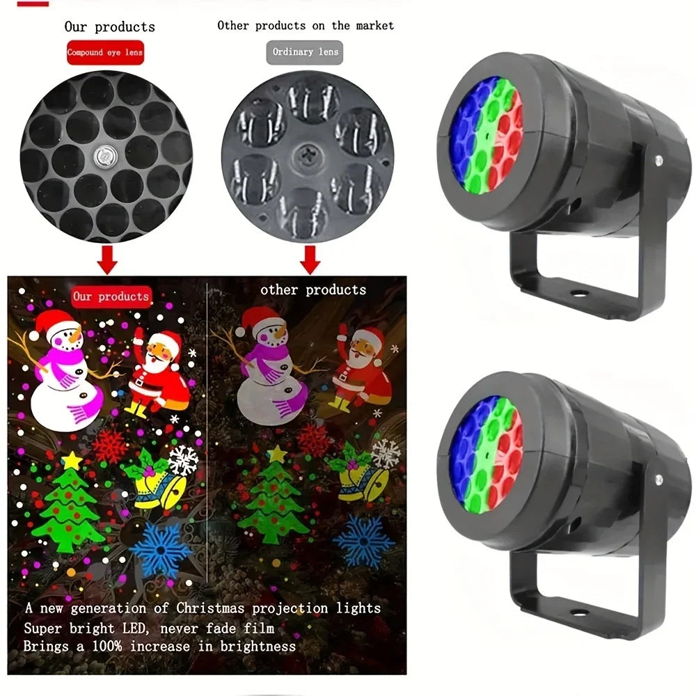 Snowflake Christmas Projector Light – 16 Patterns