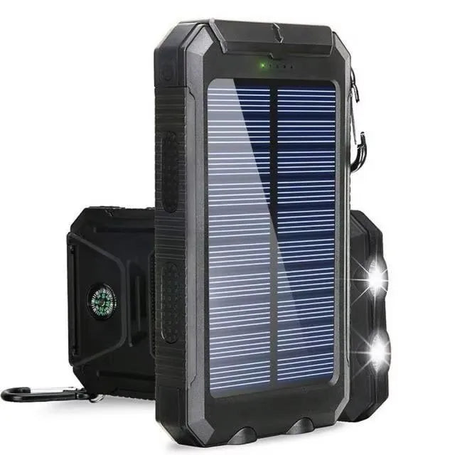 Solar Power Bank with LED Light – Outdoor Portable Charger