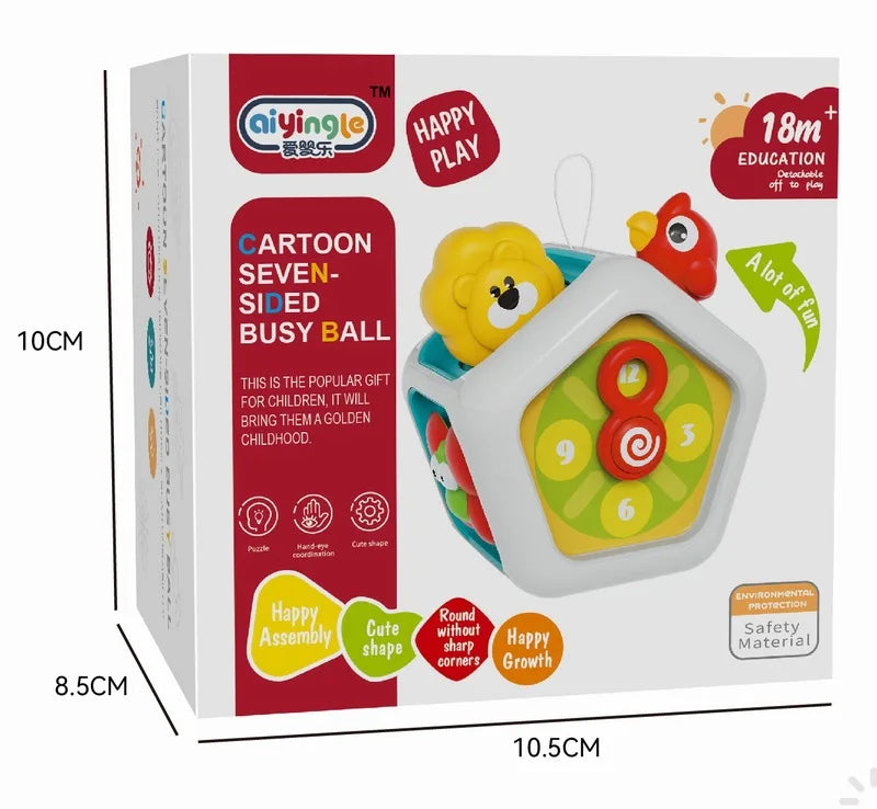 Montessori Busy Board Cube – Sensory Learning Toy for Toddlers