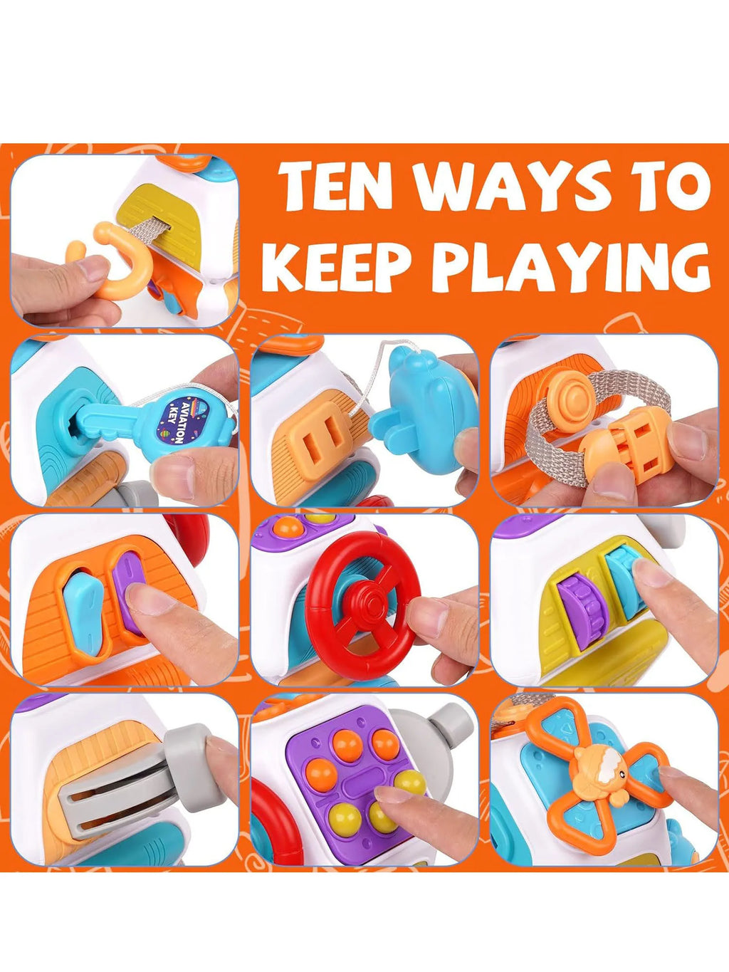 Montessori Busy Board Cube – Sensory Learning Toy for Toddlers