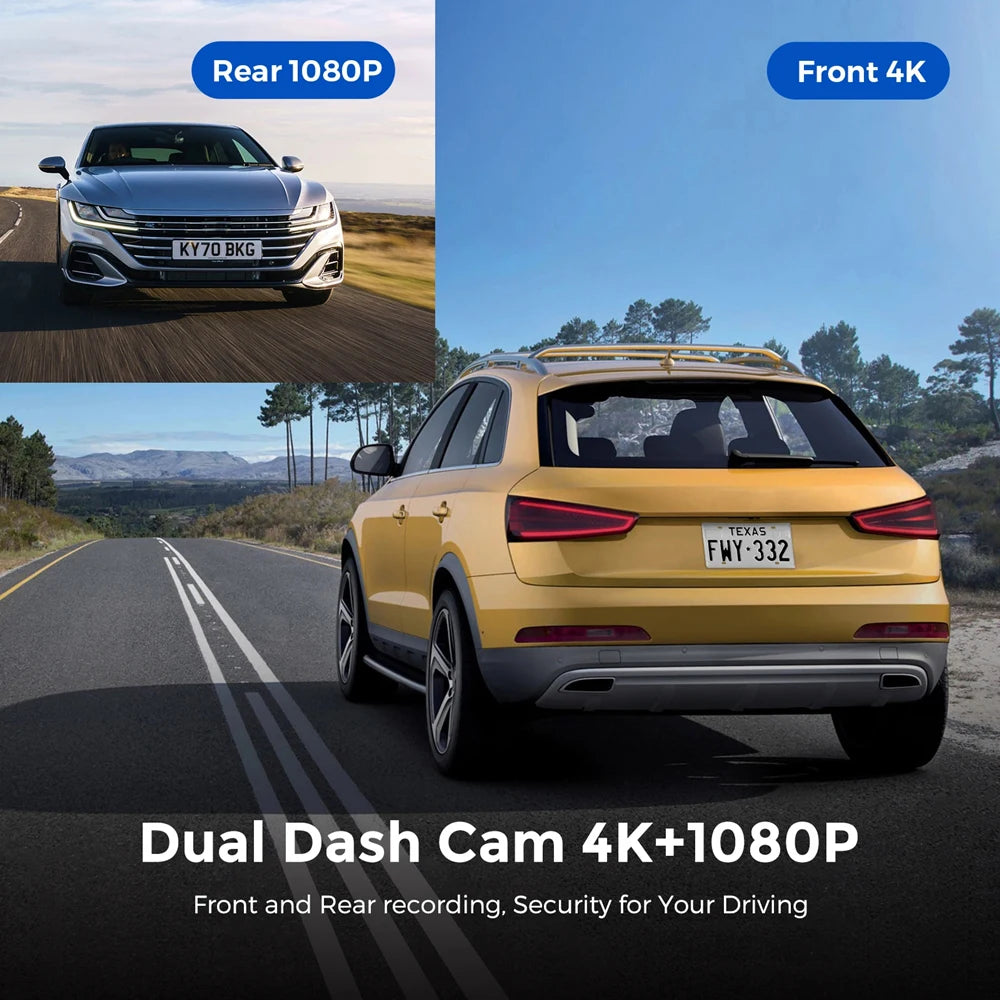 4K WiFi Dash Cam – Dual Lens