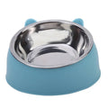 Tilted Stainless Steel Double Pet Bowl