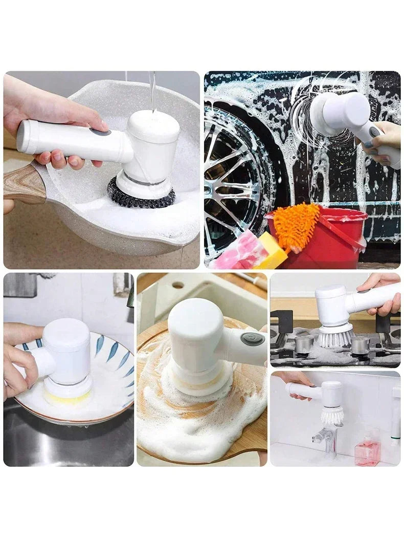 5-in-1 Electric Spin Scrubber – Bathroom & Tile Brush