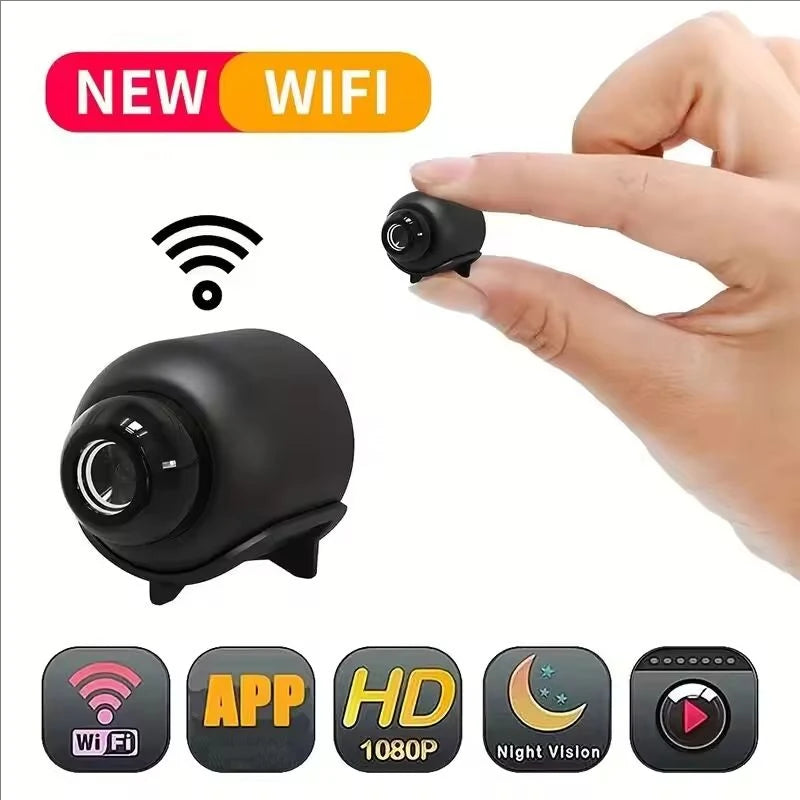 Mini WiFi Security Camera – 1080P, Night Vision, Motion Detection