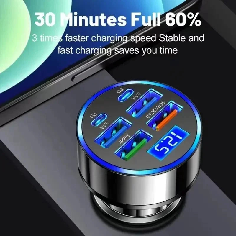 Fast Car Charger USB-C PD + QC3.0 – Dual Port