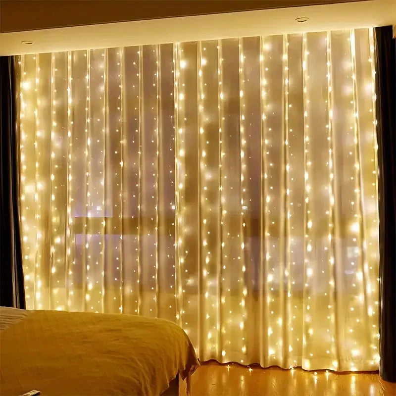 LED Curtain String Lights – USB, Remote Control