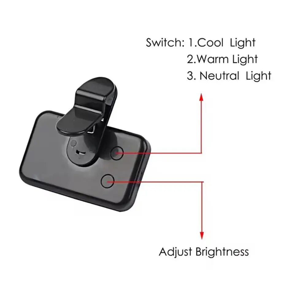 Clip-On Selfie Fill Light – 3 Modes, Rechargeable