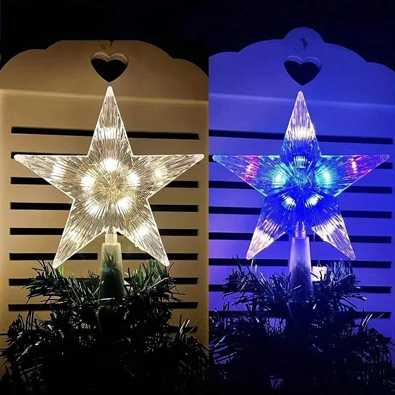 Glitter Star Christmas Tree Topper – 15 cm