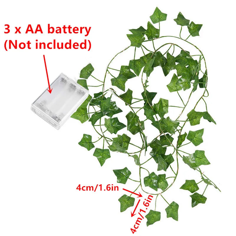 Artificial Ivy Vine Fairy Lights – Battery Powered