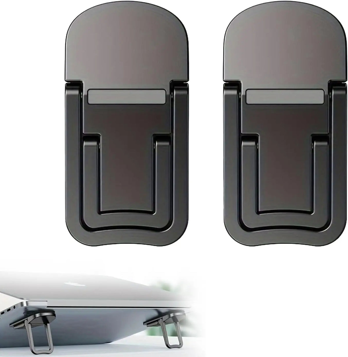 Foldable Laptop Stand (Set of 2) – Adjustable Height, Portable
