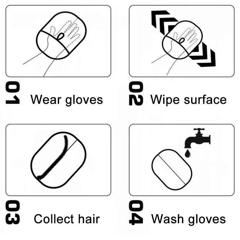 Double-Sided Pet Hair Cleaning Glove