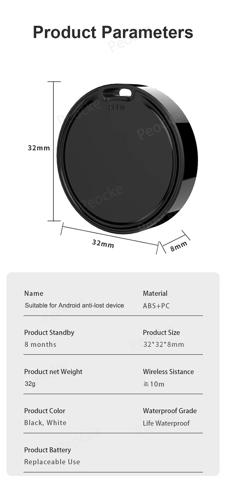Smart Bluetooth Tracker Tag – Works with Android Find Hub