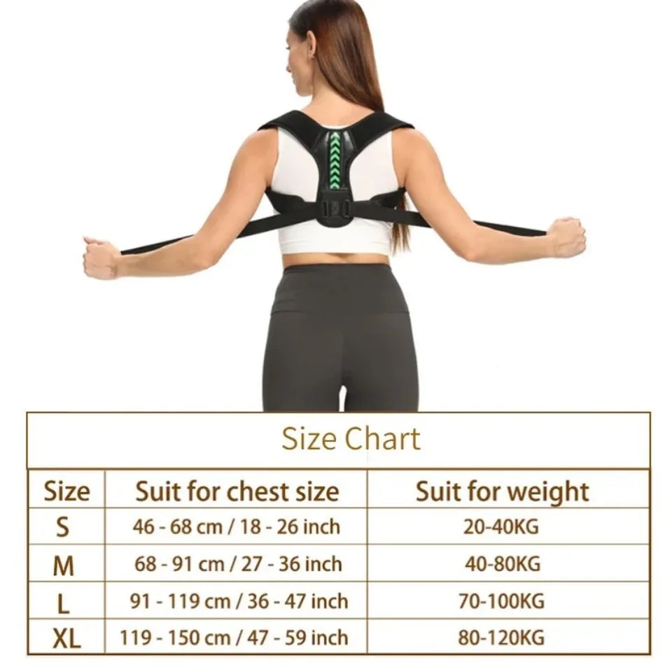Adjustable Posture Corrector – Upper Back & Shoulder Support
