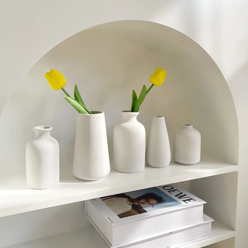 Nordic White Ceramic Vase