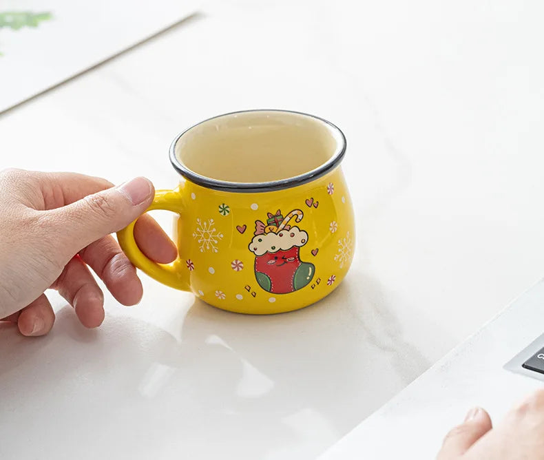 Ceramic Christmas Mug – Cute Santa Style