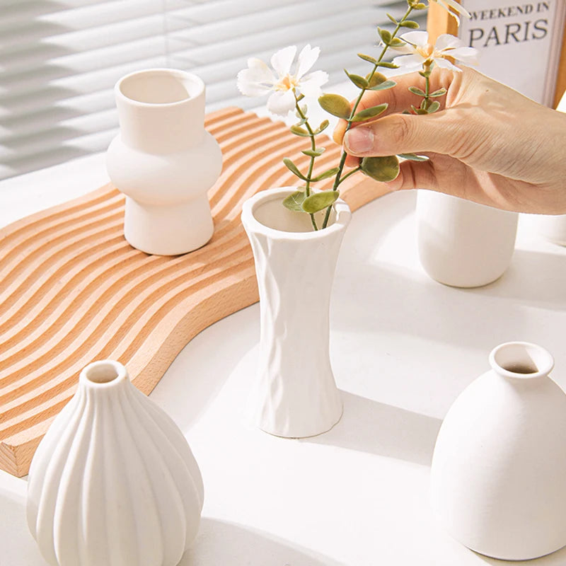 Nordic White Ceramic Vase