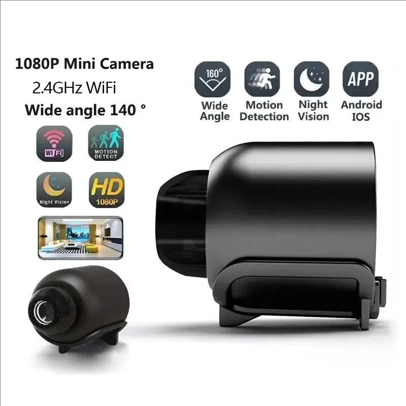 Mini WiFi Security Camera – 1080P, Night Vision, Motion Detection