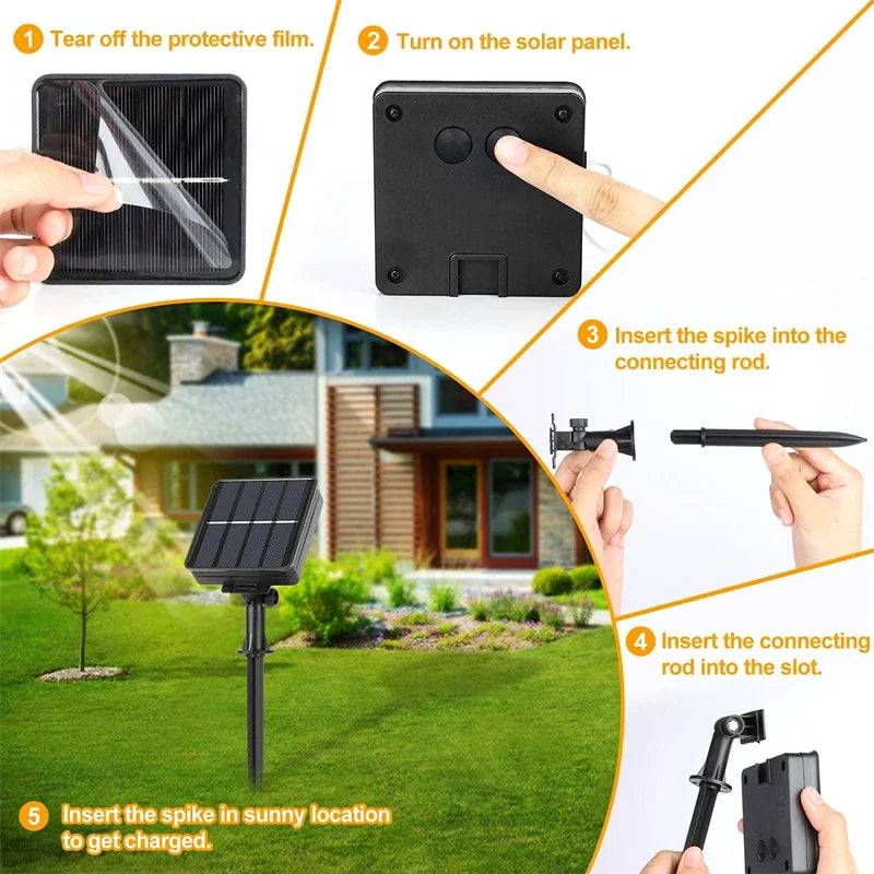 Solar Outdoor Fairy String Lights – Waterproof