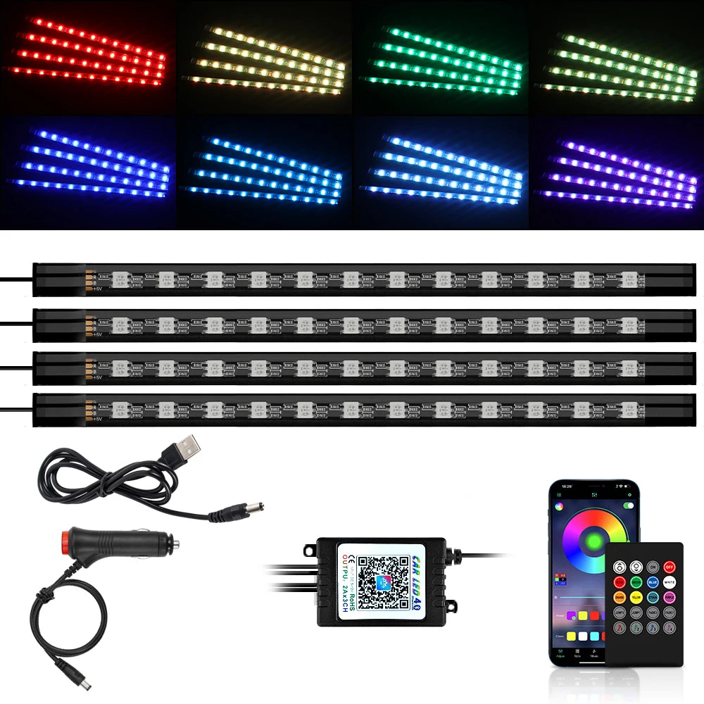 Car Interior Ambient Footwell Lights – RGB