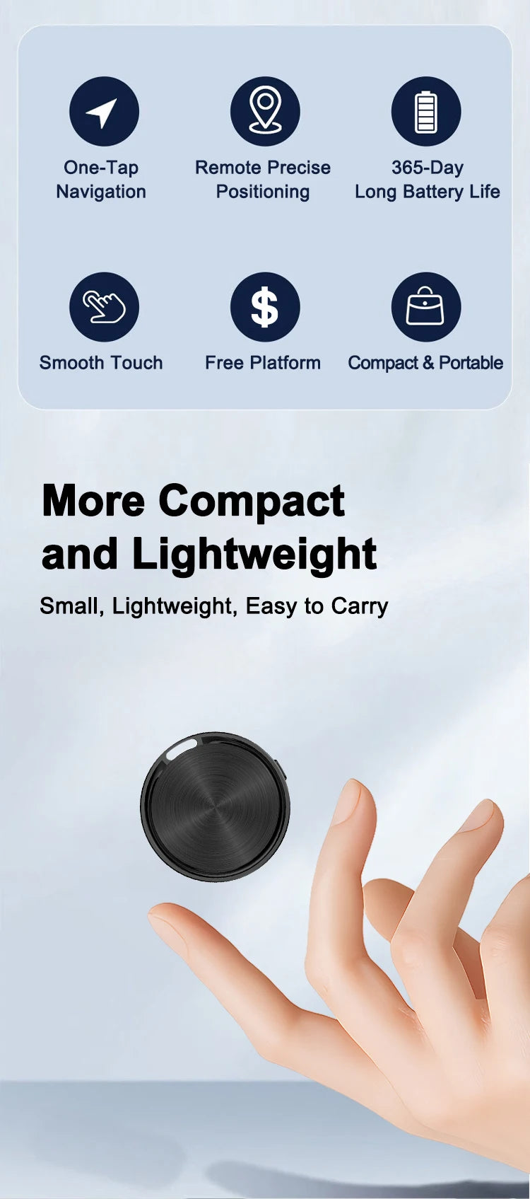 Smart Bluetooth Tracker Tag – Works with Android Find Hub