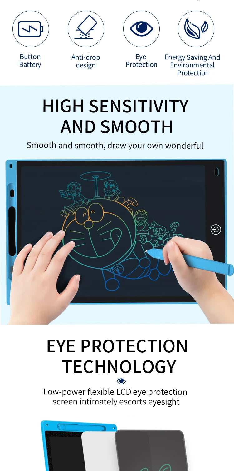 LCD Drawing Tablet for Kids – Rechargeable Doodle Board