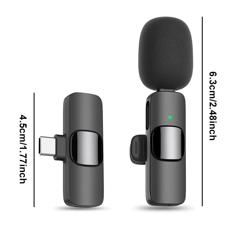 Wireless Lavalier Microphone – Noise Cancelling Mini Mic for Vlogging