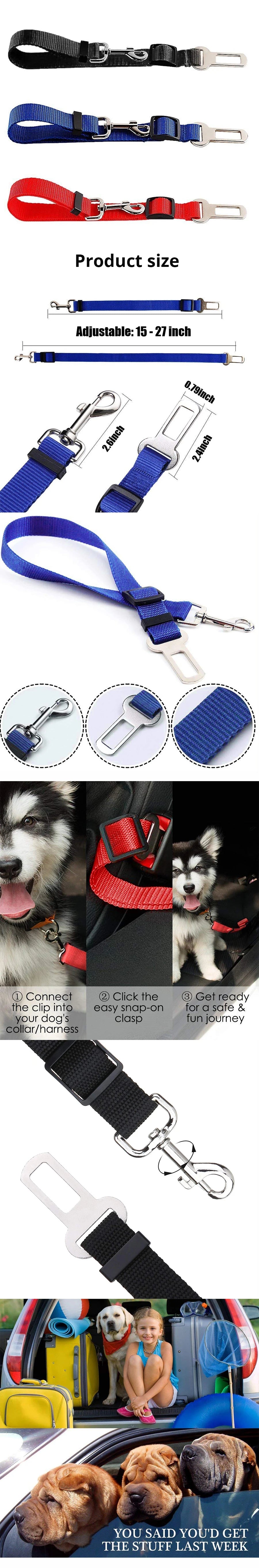 Dog Car Seat Belt – Adjustable Safety Leash