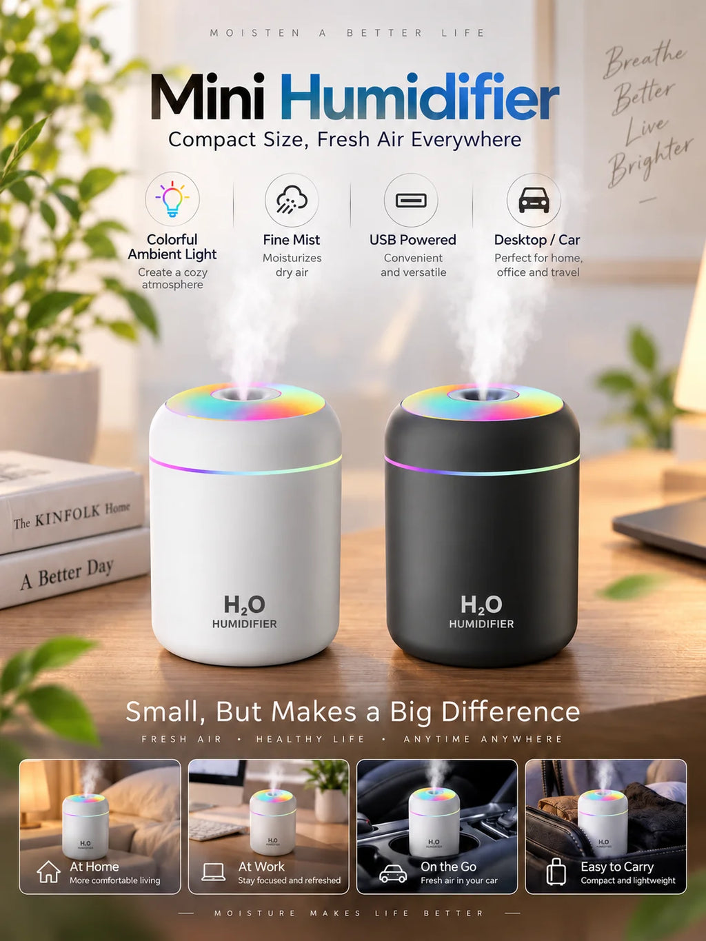 Mini USB Aroma Humidifier