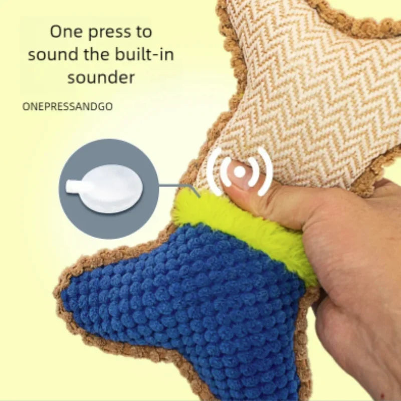 Plush Squeaky Dog Bone Toy