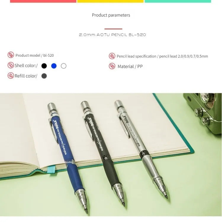 2.0 mm Mechanical Pencil Set with Lead Refills