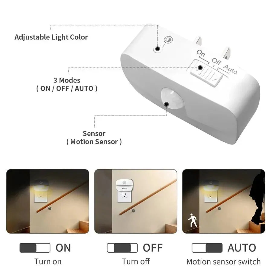 Motion Sensor LED Night Light – Plug-In