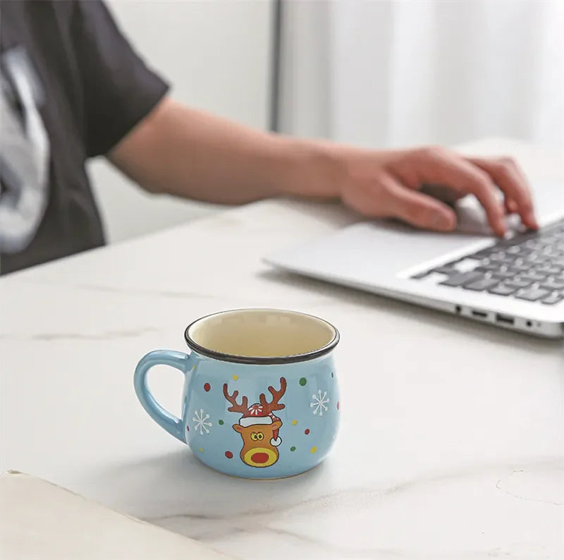 Ceramic Christmas Mug – Cute Santa Style