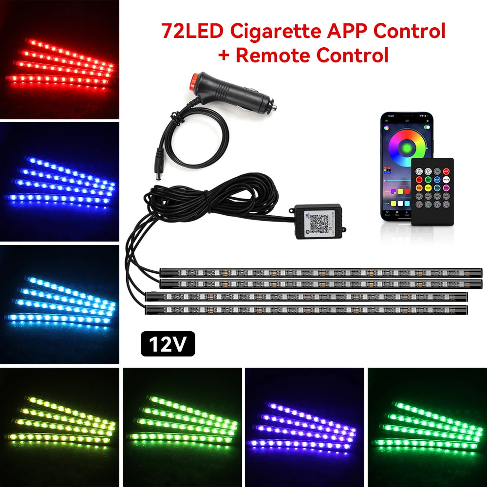 Car Interior Ambient Footwell Lights – RGB