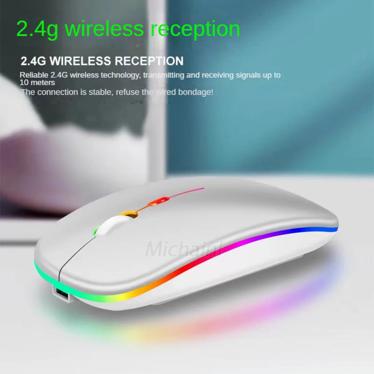 Rechargeable Silent Wireless Mouse – Bluetooth + USB