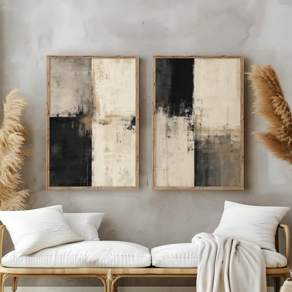 Abstract Mountain Canvas Wall Art (Set of 2)
