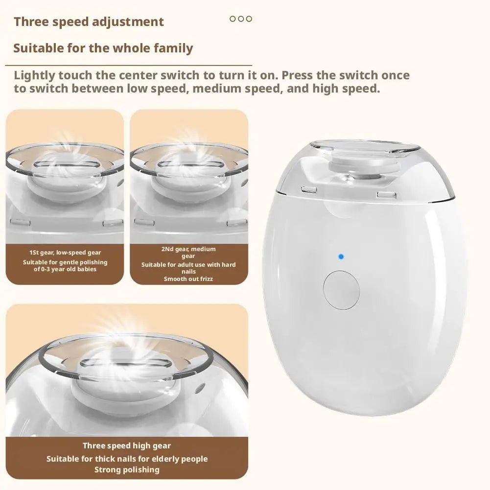 Electric Baby Nail Trimmer with LED Light – Safe & Quiet