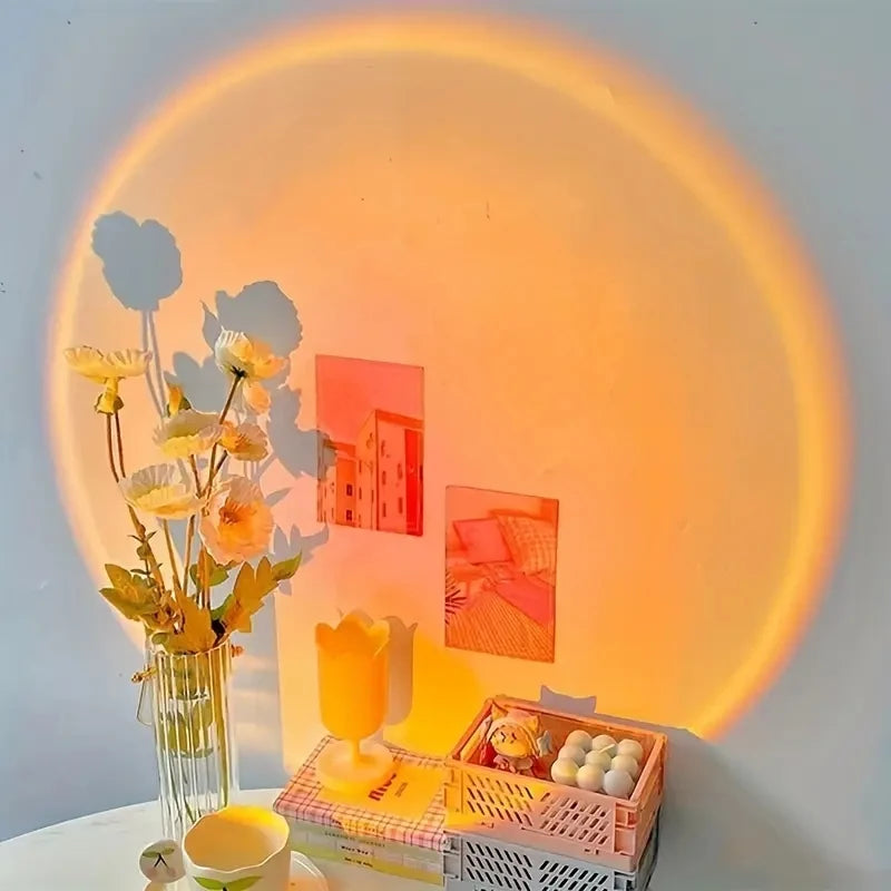 Sunset Projection Lamp – USB Mood Light for Bedroom