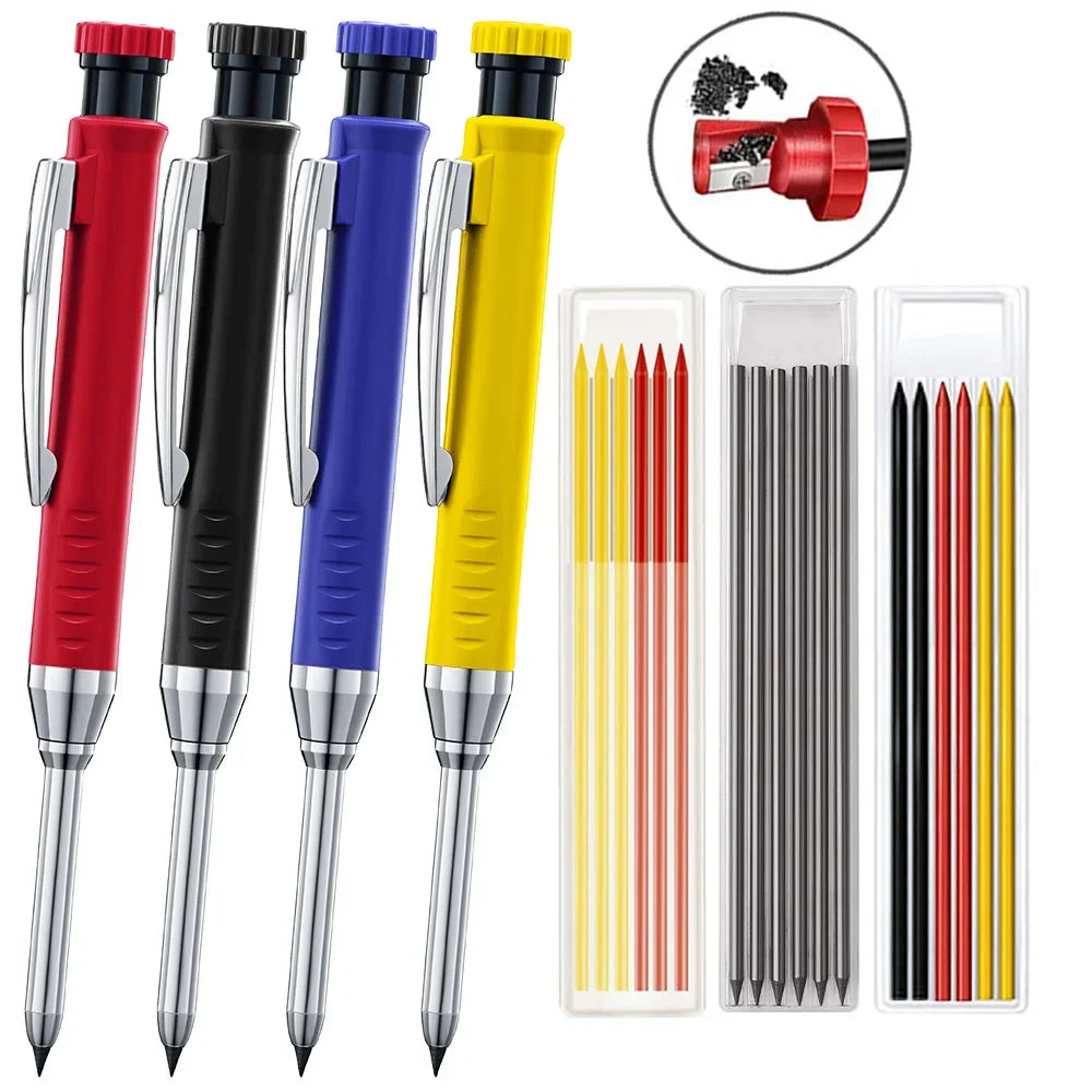 Carpenter Mechanical Pencil with Built-In Sharpener