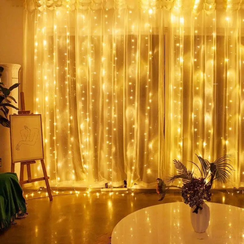 LED Curtain String Lights – USB, Remote Control